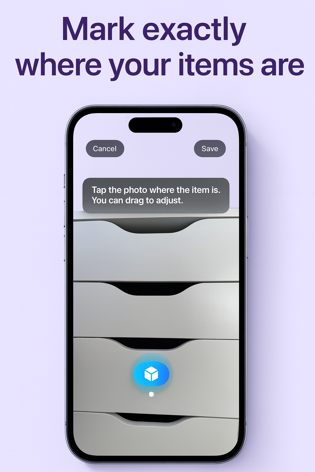 Mark location screen